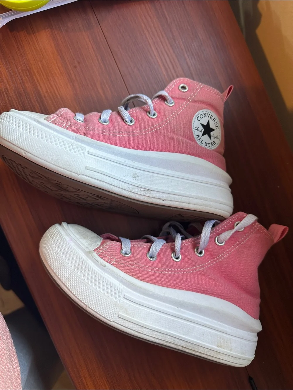 Converse Kids Pink Canvas High-Top Sneakers